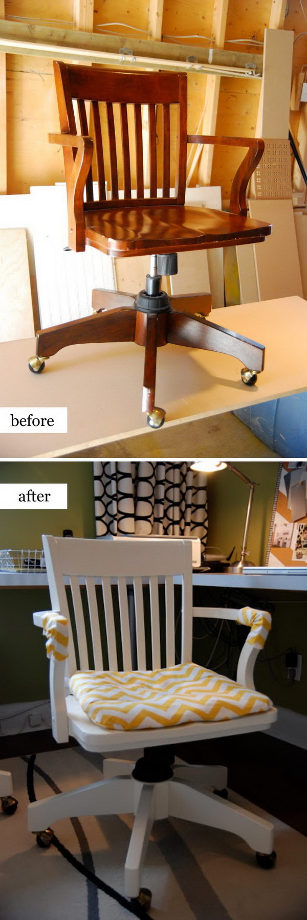 Easy Desk Chair Makeover. 