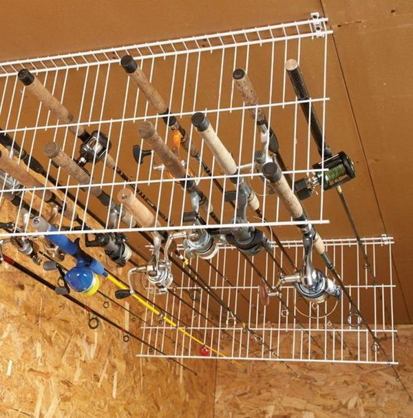 Garage Ceiling Wire Shelves. 