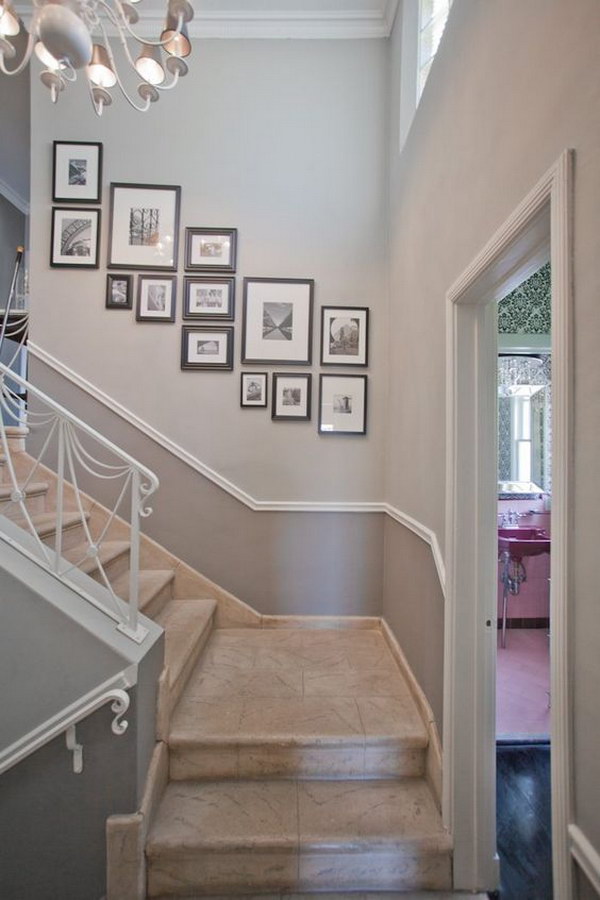 Chic Ways To Decorate Your Staircase Wall Noted List