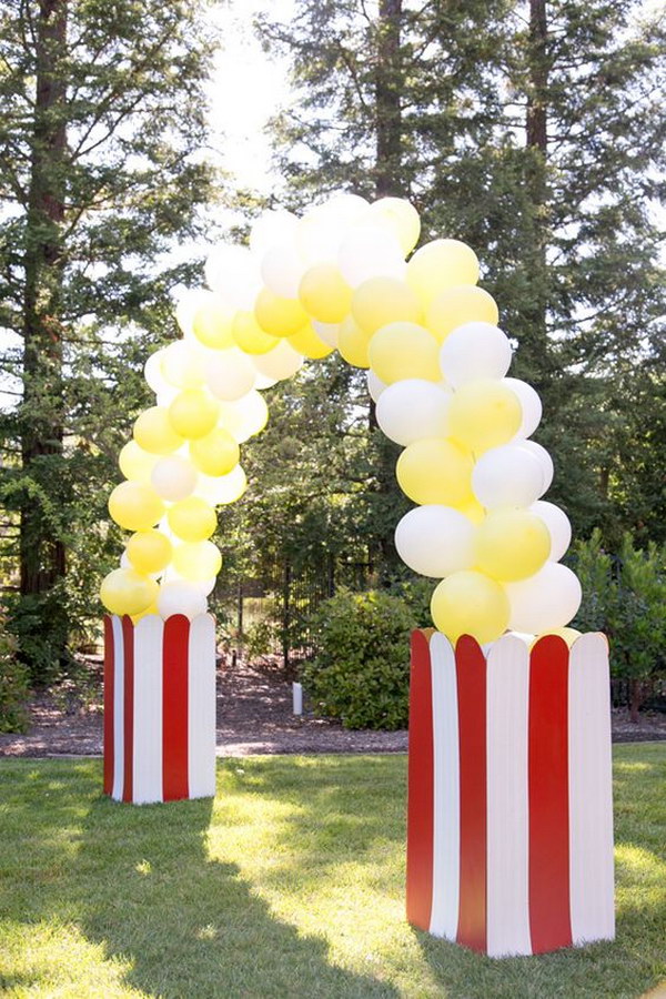 DIY Popcorn Balloon Arch. 