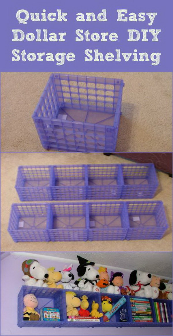 Plastic Crate Shelf. 