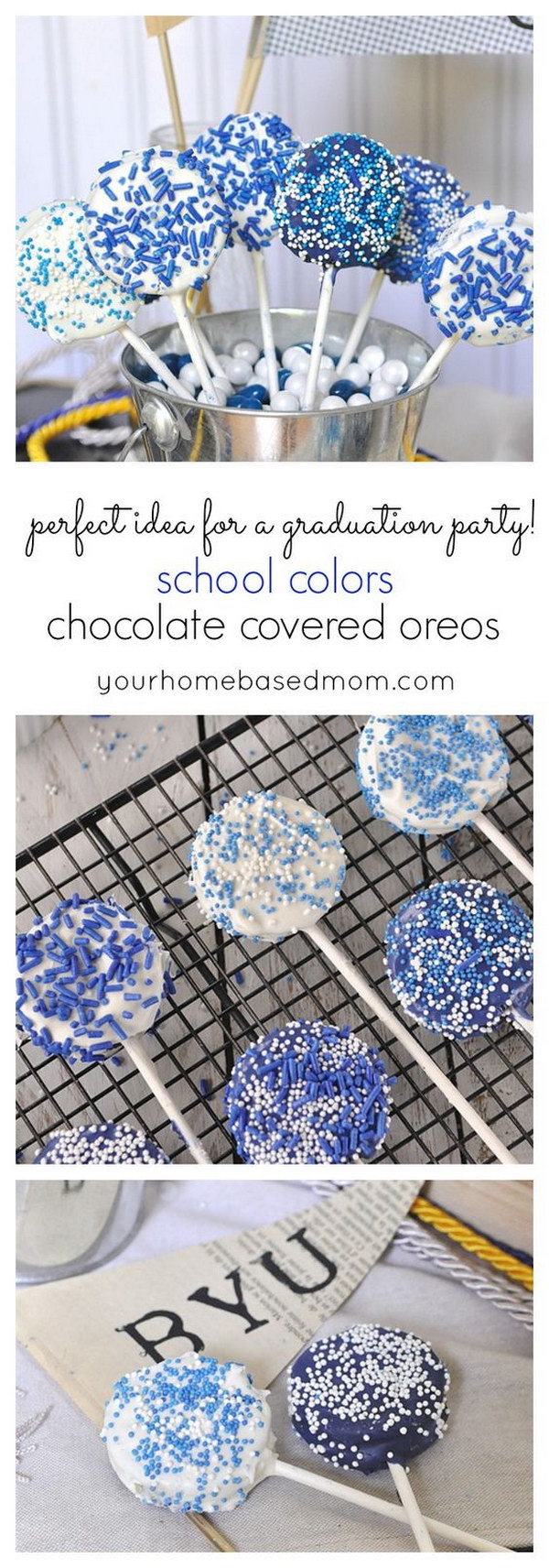School Colors Chocolate Covered Oreos. 