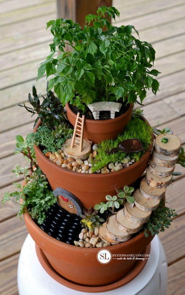 DIY Flower Pot Miniature Fairy Garden 