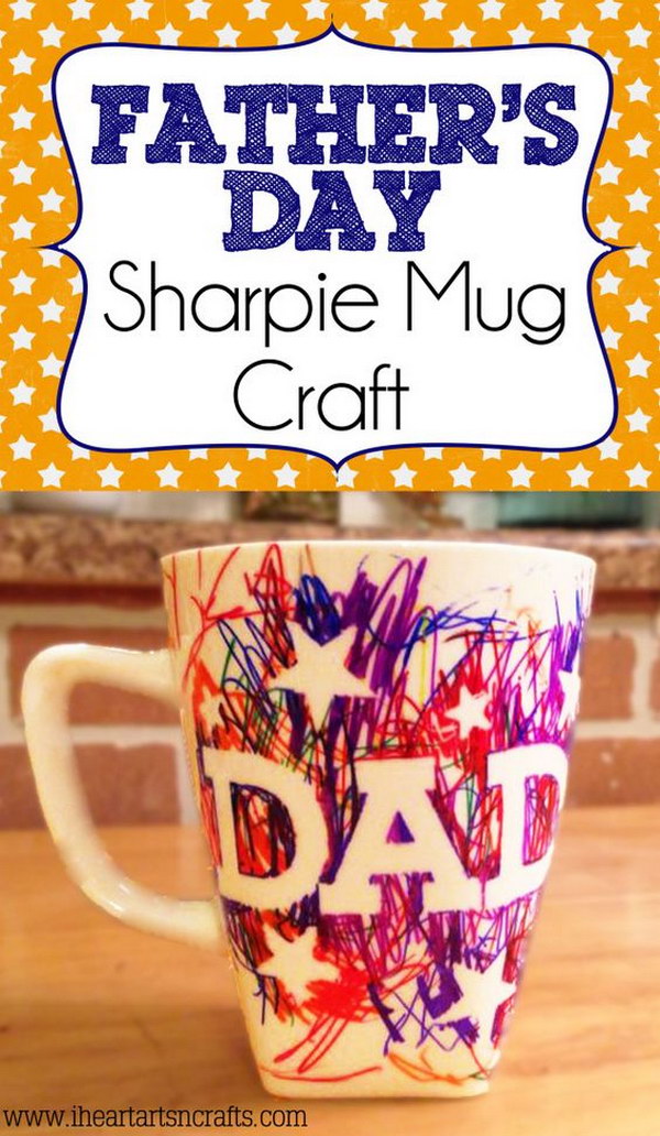 Kid Made Father's Day Sharpie Mug 