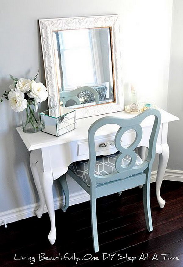 Fresh Look Vanity With DIY Makeup Table And Chair 
