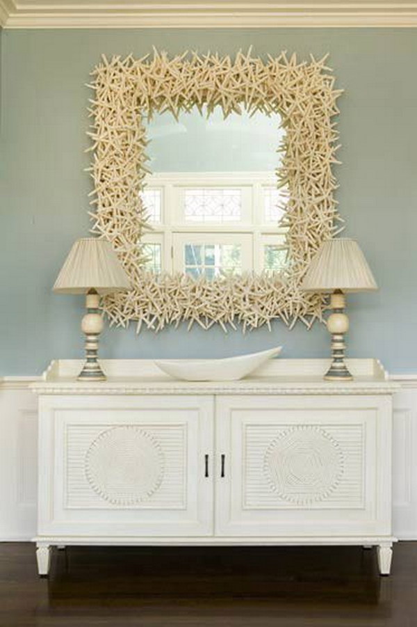 Over Sized Starfish Decorated Mirror 