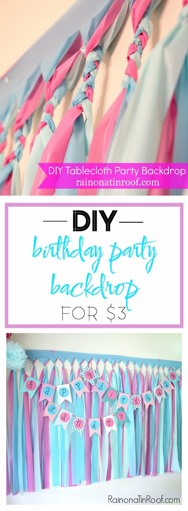 DIY Cheap & Easy  Party Backdrop Tutorial 