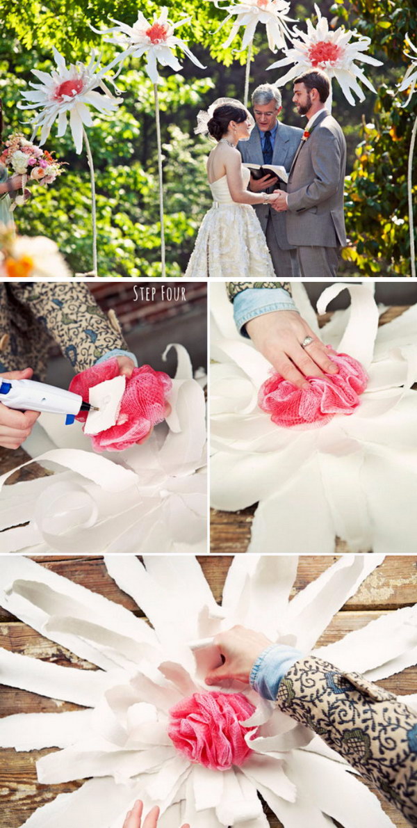DIY Giant Flowers Photo Booth Backdrop 