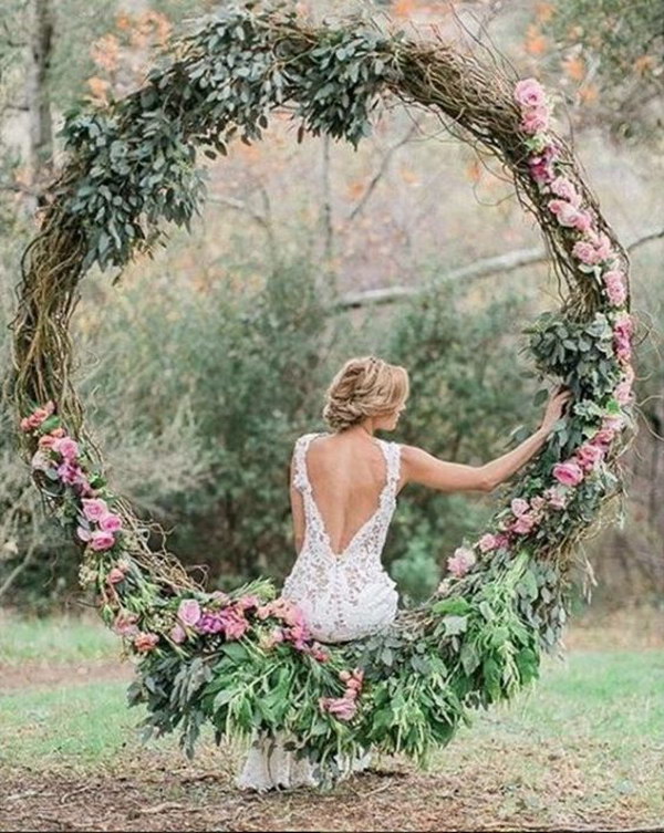 Circular Floral Swing Photo Booth 