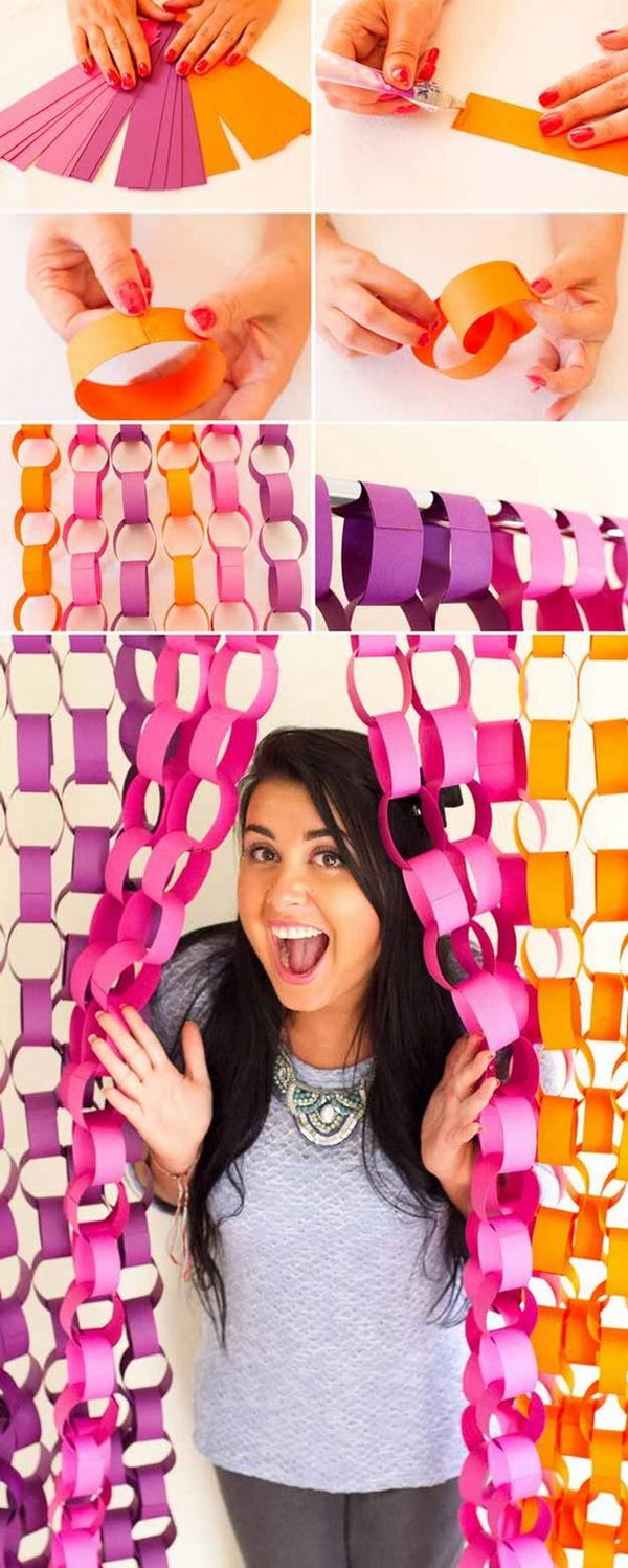 DIY Paper Chain Photobooth Backdrop 