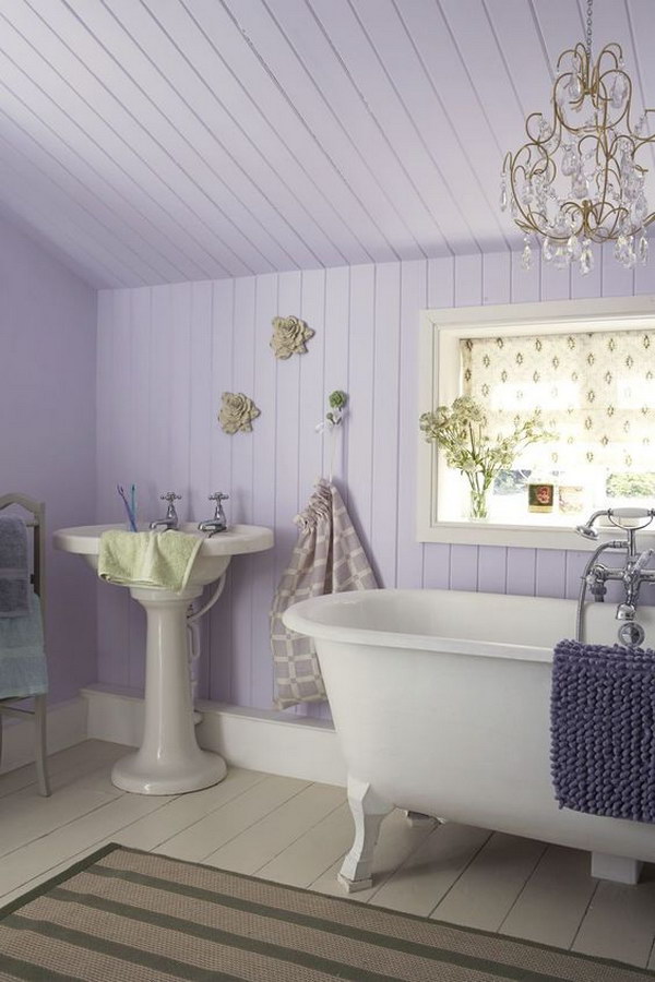 Romantic Lavender Shabby Chic Bathroom 