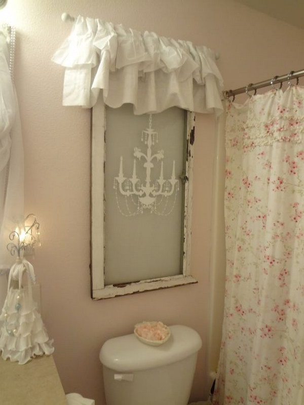 Beautiful Shabby Chic Over The Toilet Wall Decor 