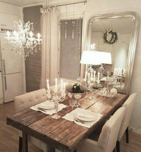 Cozy and Shabby Chic Dining Room. 
