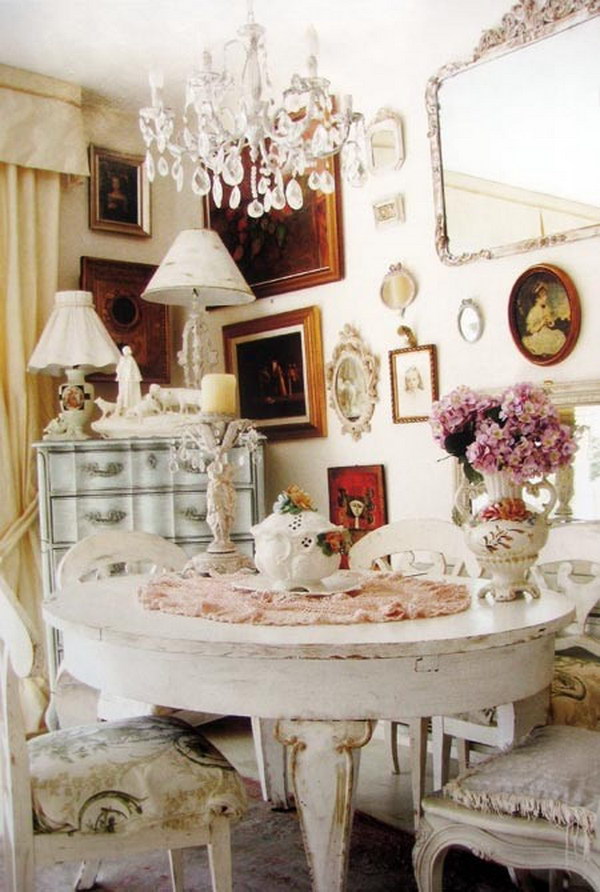 These Shabby Chic Decors Add A Wonderful Fragrance To Your Dining Room. 