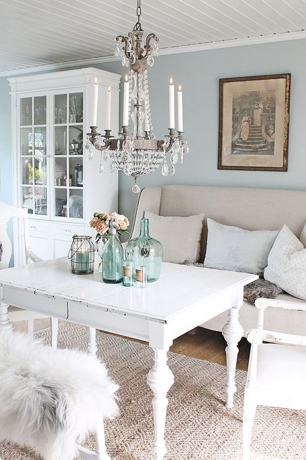 Unique Shabby Chic Living Rooms for Small Space