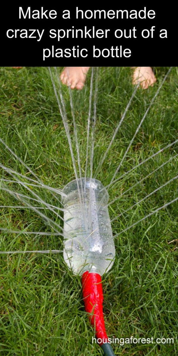 DIY Sprinkler Made out of a Plastic Bottle. 