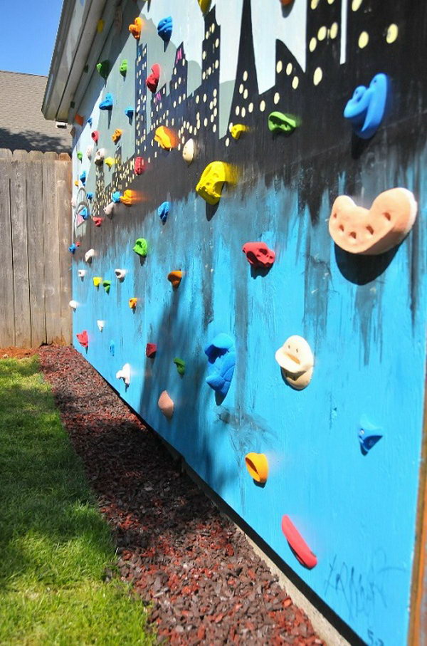 DIY Backyard Climbing Wall 