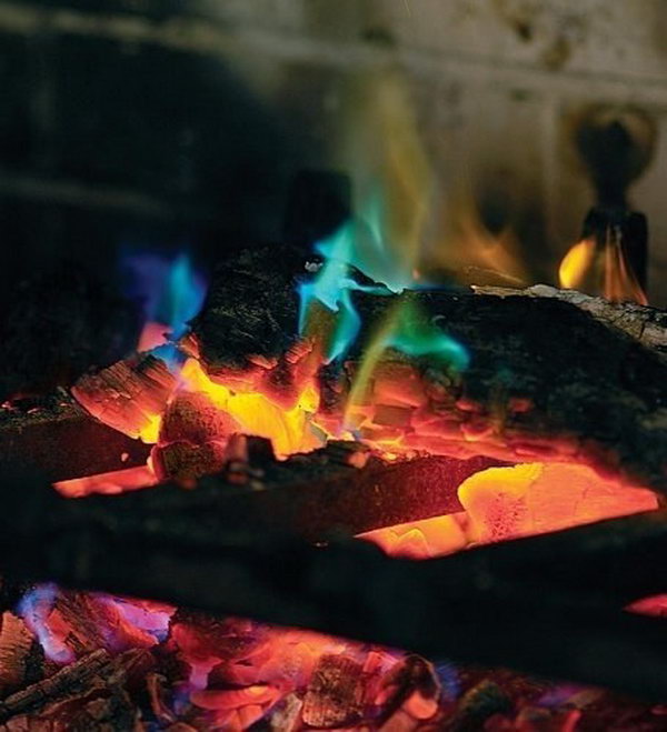 Get some rainbow fire crystals for your fire pit 