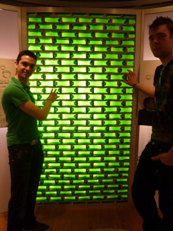Use Beer Bottles As Bricks For This Wall 