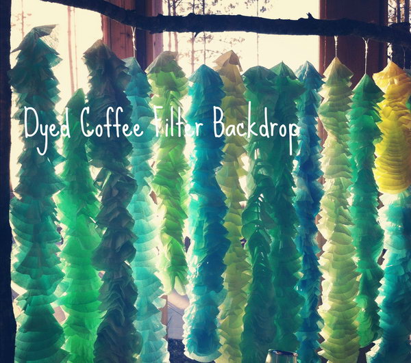 DIY Coffee Filter Backdrop for Party and Wedding 
