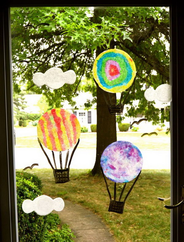 Hot Air Balloon Window Display 