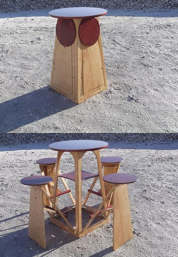 Outdoor Compact Drinking Table 