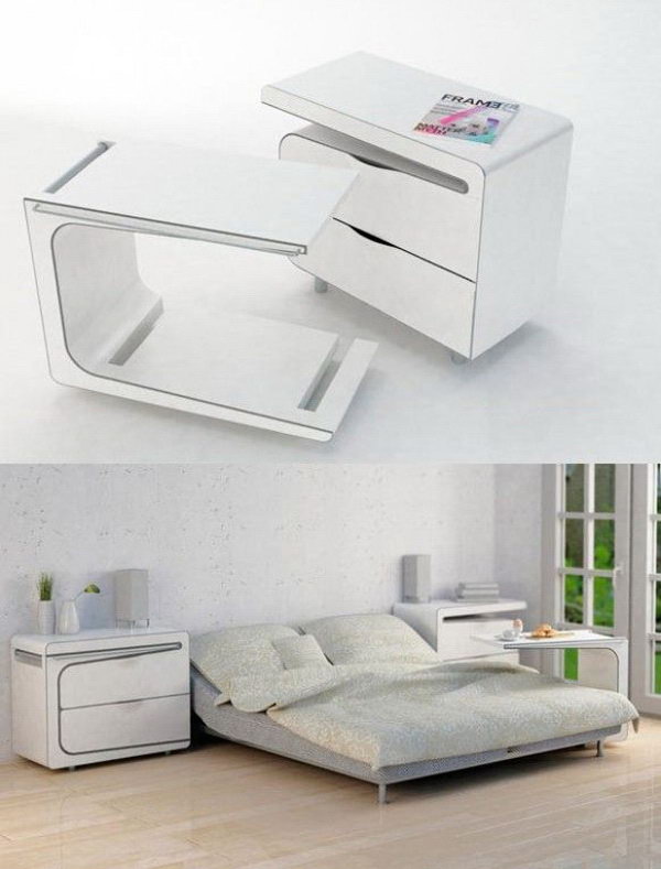 Compact Bedroom Table Side 