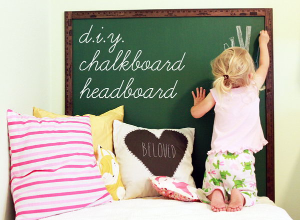 DIY Chalk Board Headboard Tutorial 