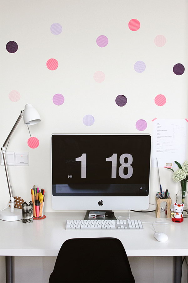 Give Some Color To Your Wall With Some Washi Tape 