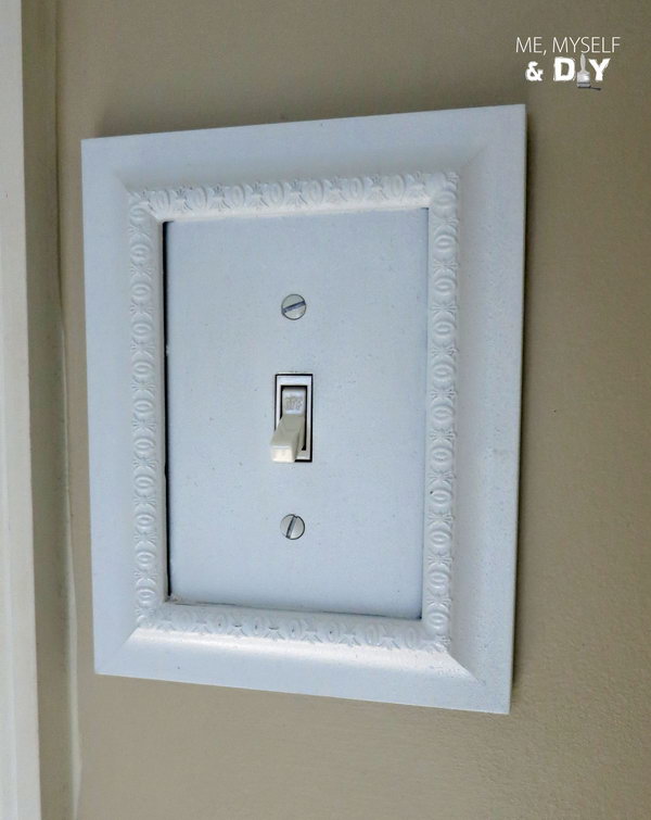 DIY Switch Plates Update With Dollar Store Frames 