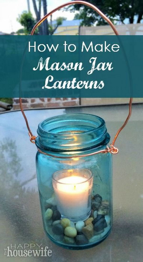 Easy Mason Jar Lantern for a Romantic Ambiance 