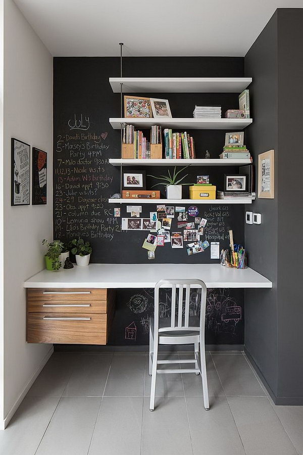 Kids Desk With Chalk Wall 