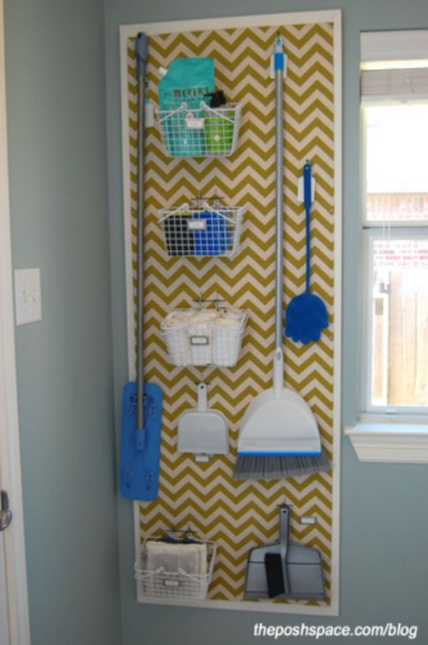 Pegboard Storage for Laundry Room 