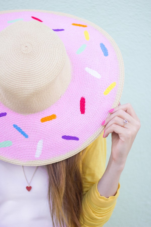 Upgrade your Plain Floppy Hat to Cute Donut Floppy Hat With Nail Polish 