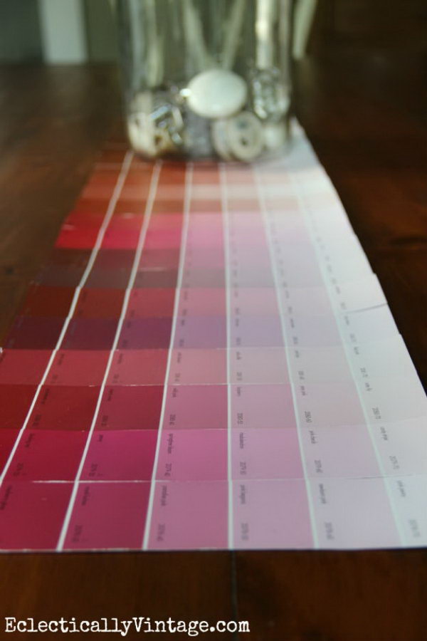 Colorful Paint Chip Table Runner 