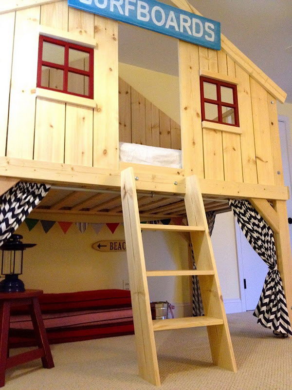 Pottery Barn Inspired Fort Bed for Kids 