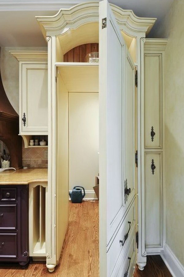 Secret Pantry Room Behind Kitchen Cupboard 