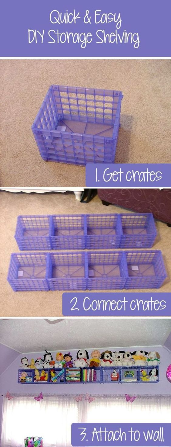 DIY Crate Toy Storage 