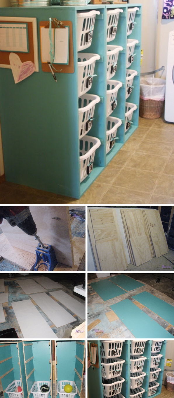 DIY Laundry Basket Dresser for Toy Storage 