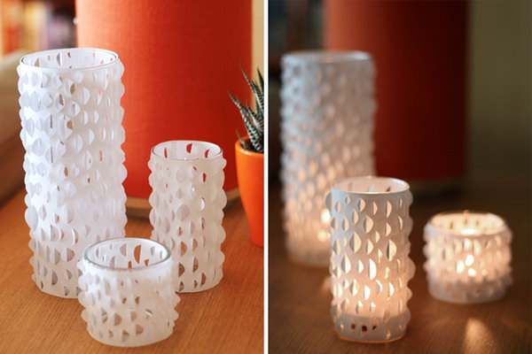 Cut Paper Candle Holders. Get the tutorial 