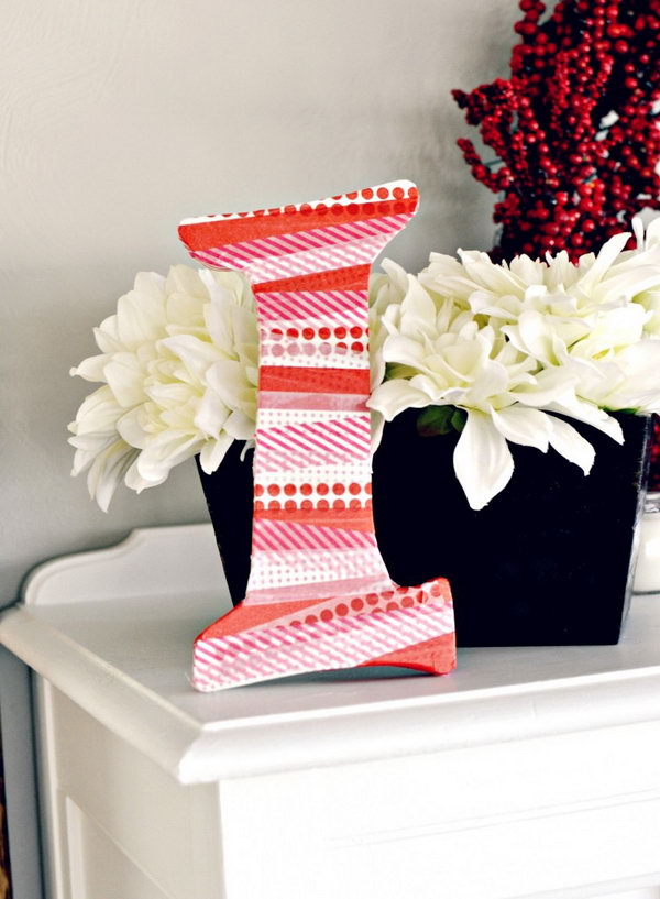 DIY Washi Tape Letter. See how 