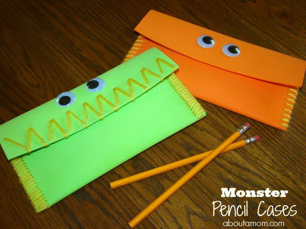DIY Monster Pencil Cases 