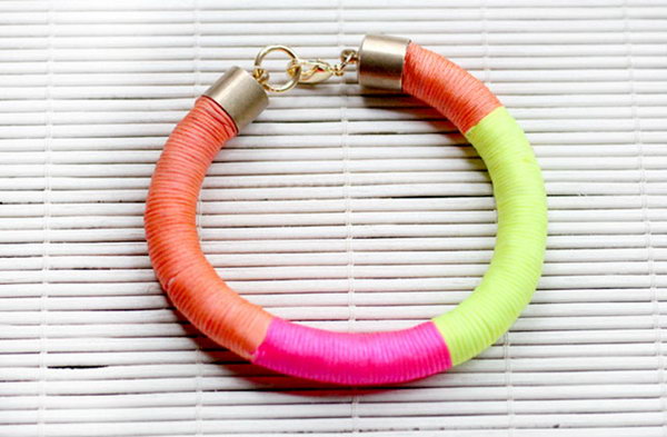 DIY Neon Wrap Bracelet 