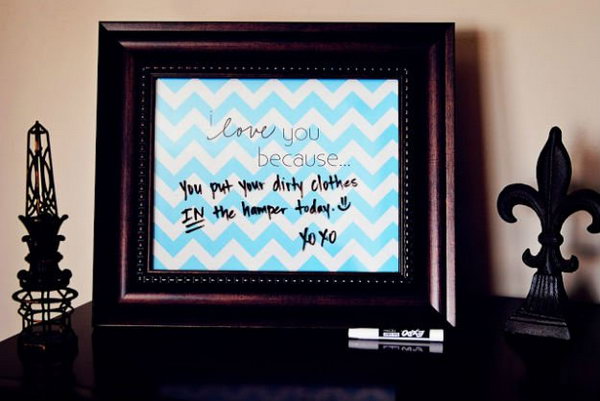 'I Love You Because…' DIY Message Board 
