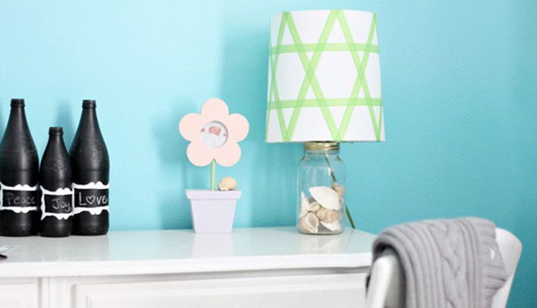 Washi Tape Lampshade. Get the instructions 