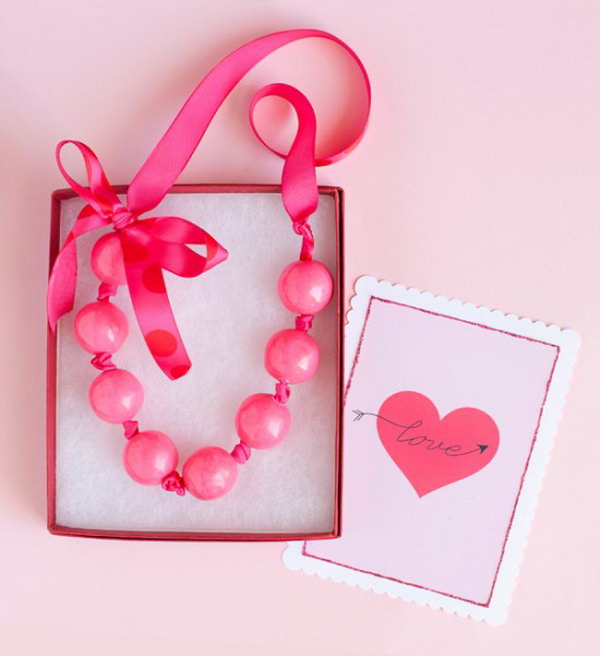 Valentine Gumball Necklaces 