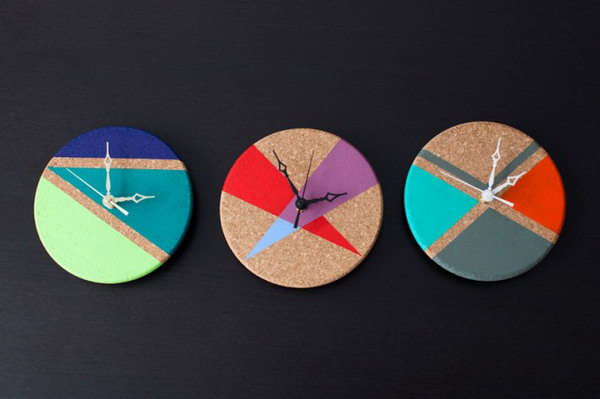 Cork Trivet Clocks. See how 