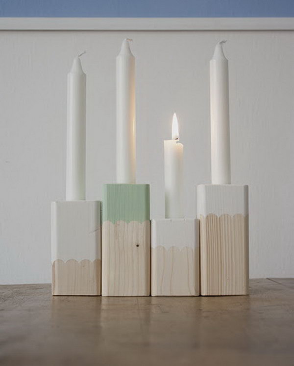 Paint Dipped Candle Holders. See more details 