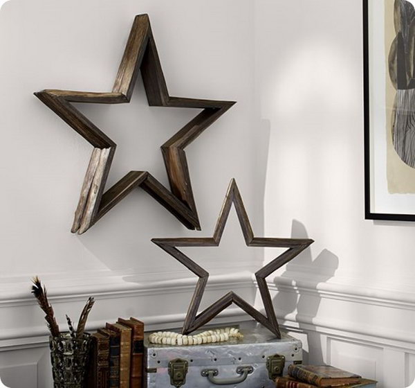 DIY Wood Wall Stars. See more 