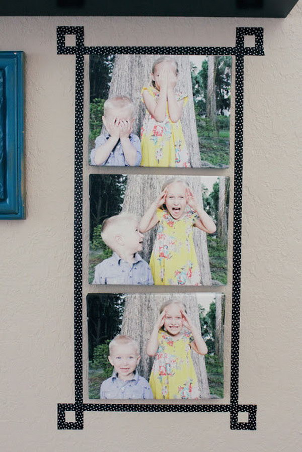 Use Washi Tape to Add a Fun and Easy Faux frame. 